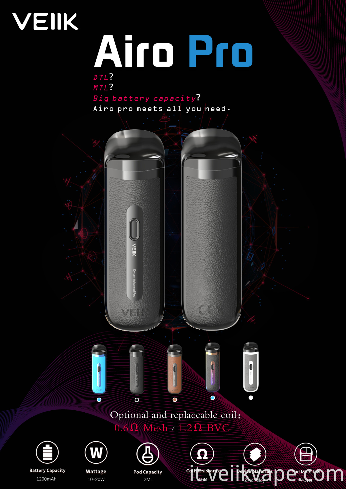 Coil Replaceable Vape Pod